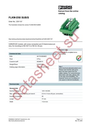 2281157 datasheet  